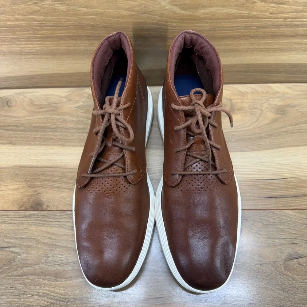 Cole Haan Grand Tour Chukka Boots Mens 10 M Brown Leather Business Casual Modern